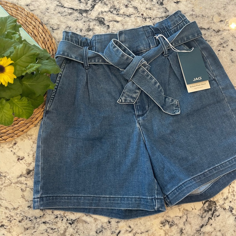 Jag Jeans Belted Paper Bag Shorts